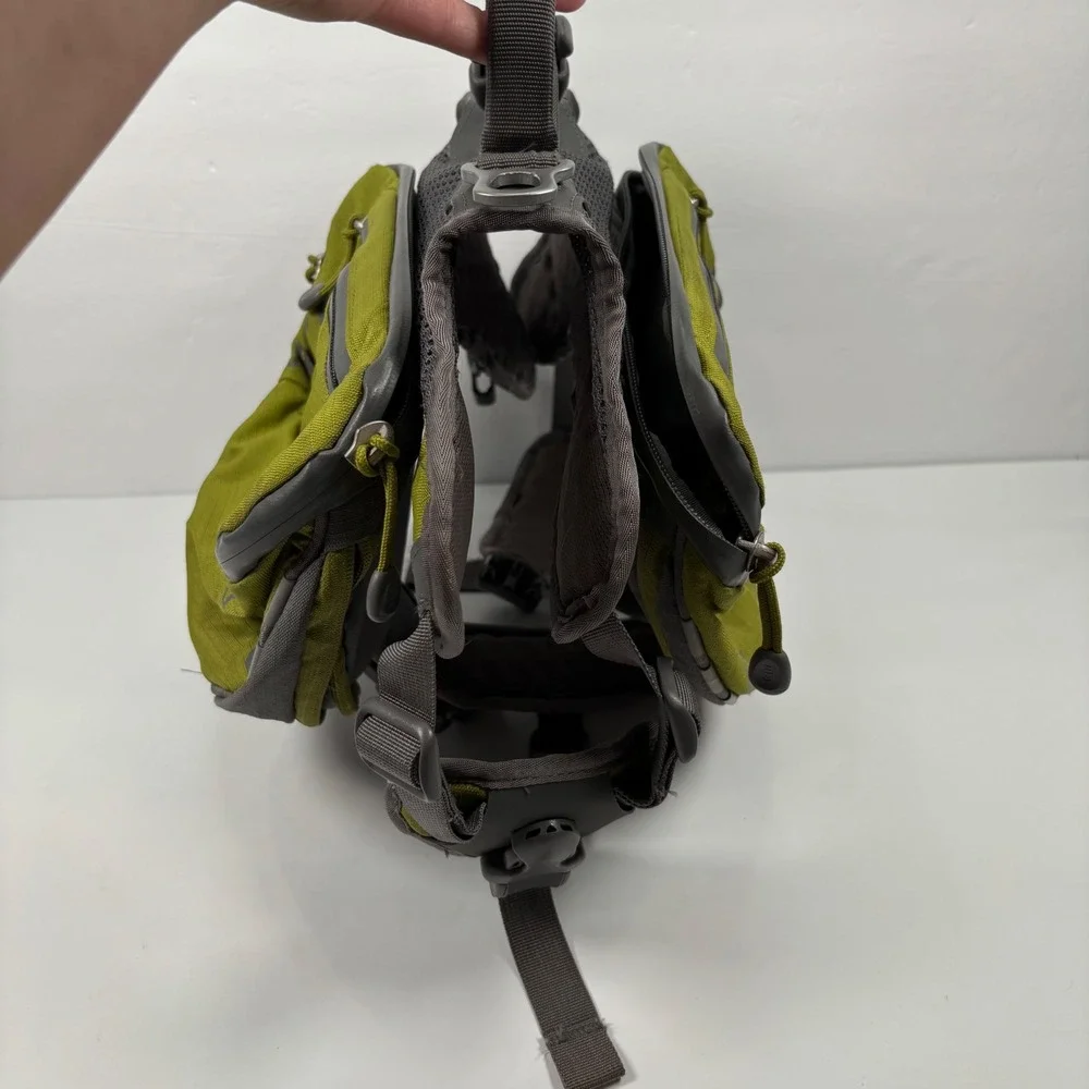 REI Unisex Small ULTRA Dog Pack Hiking Harness Saddlebag Green Grey Reflective